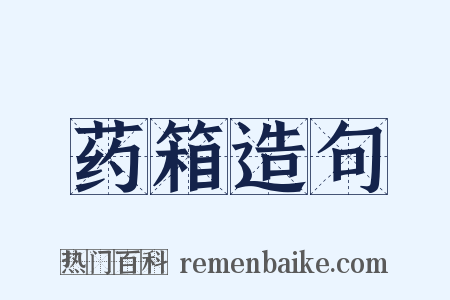 药箱造句是什么意思的图片